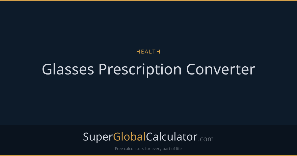 Glasses Prescription Converter