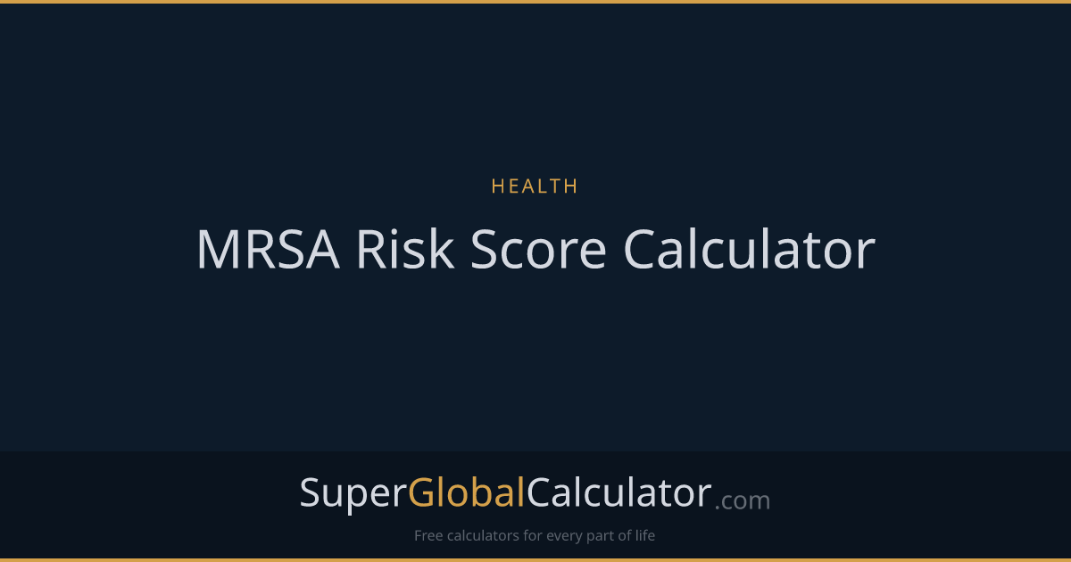MRSA Risk Score Calculator