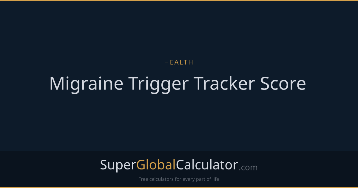 Migraine Trigger Tracker Score