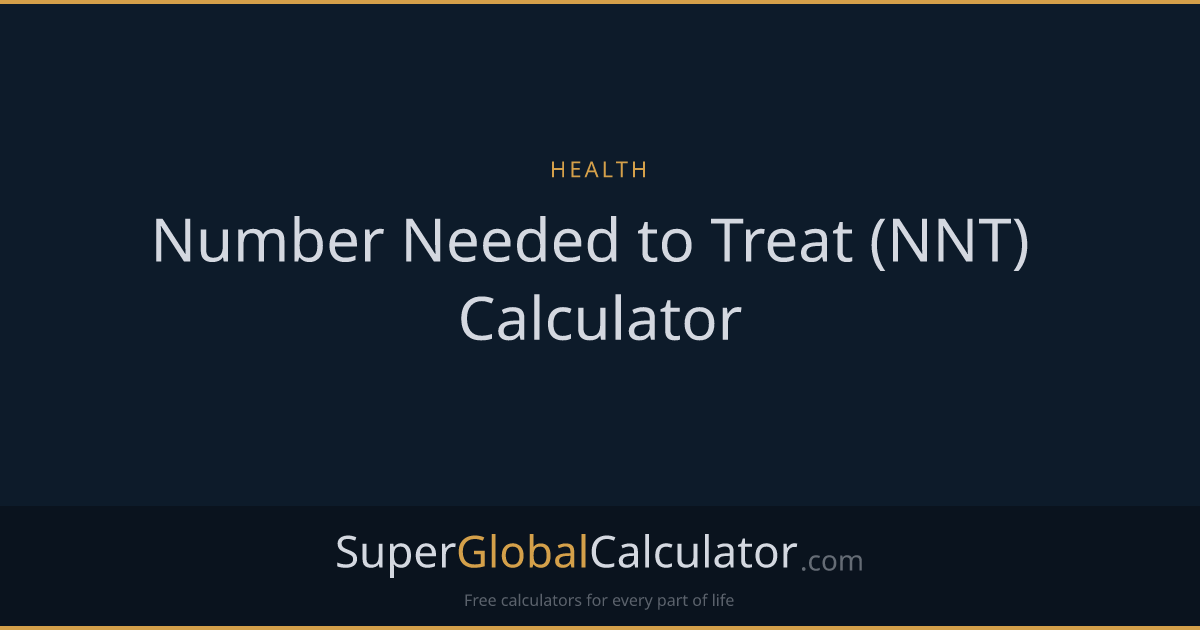 Number Needed to Treat (NNT) Calculator