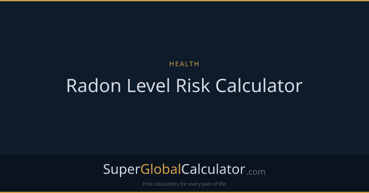 Radon Level Risk Calculator