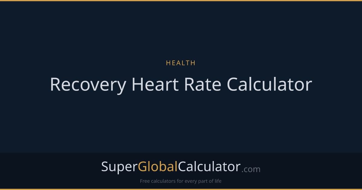 Recovery Heart Rate Calculator