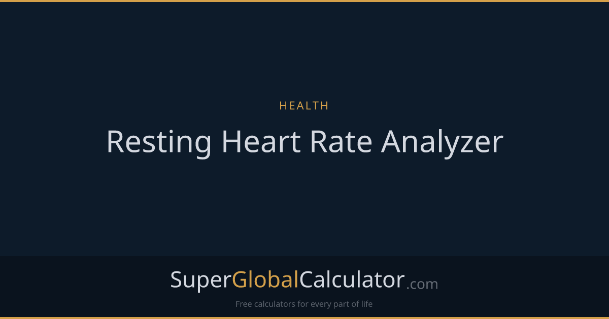 Resting Heart Rate Analyzer