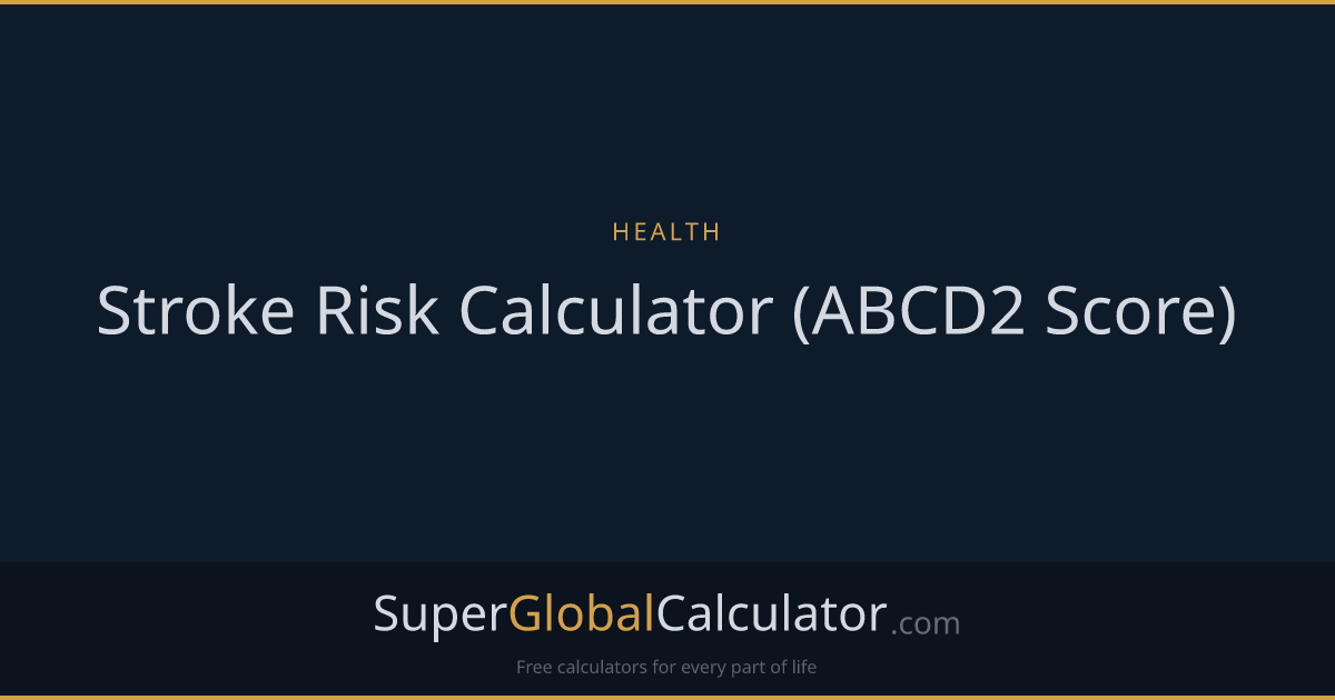 Stroke Risk Calculator (ABCD2 Score)