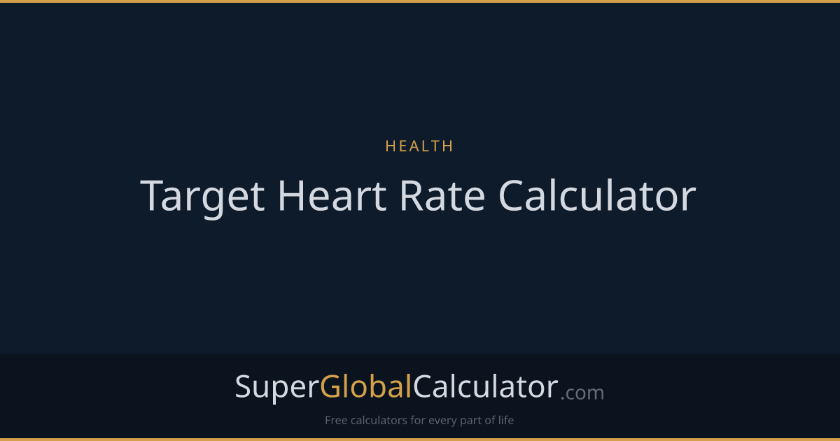 Target Heart Rate Calculator