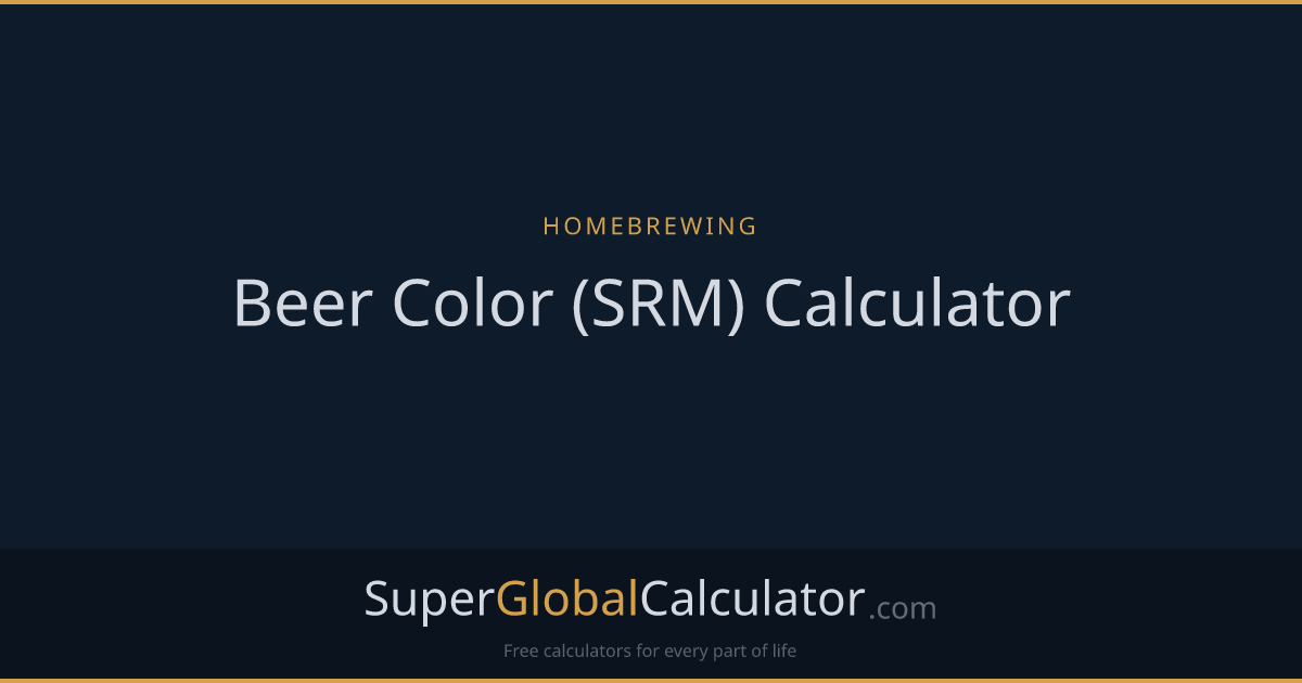 Beer Color (SRM) Calculator