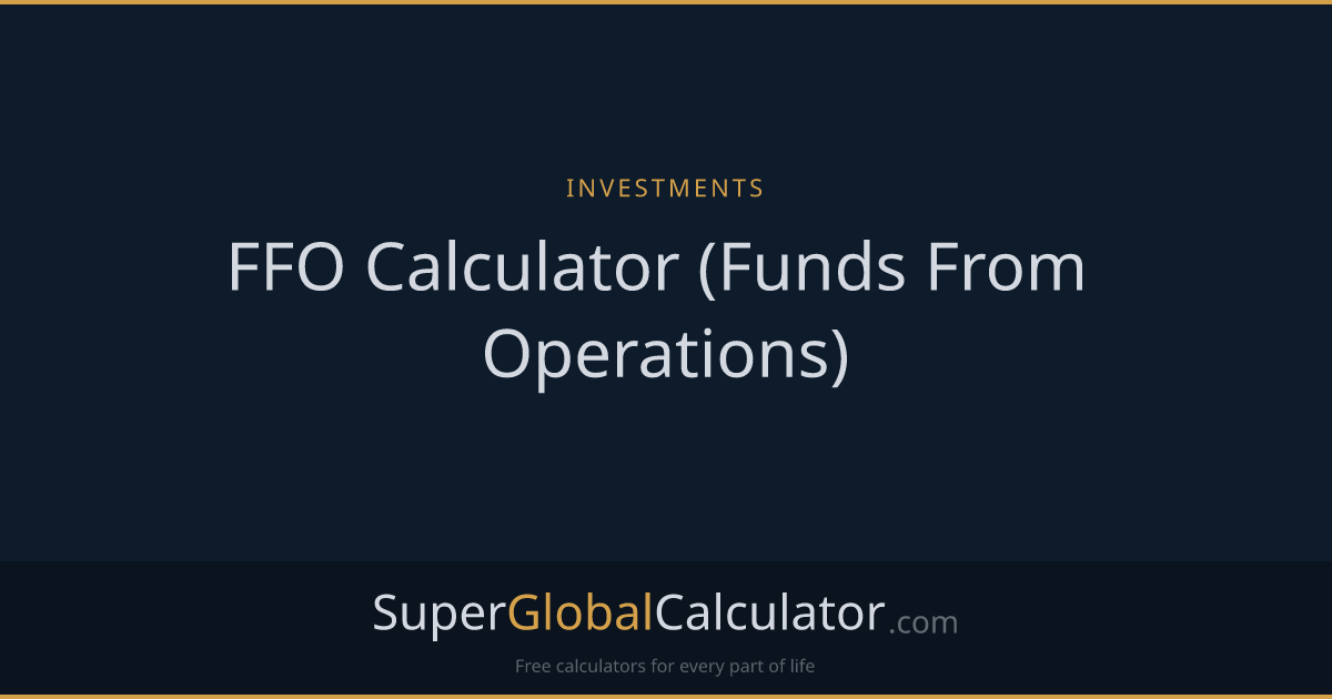 FFO Calculator (Funds From Operations)