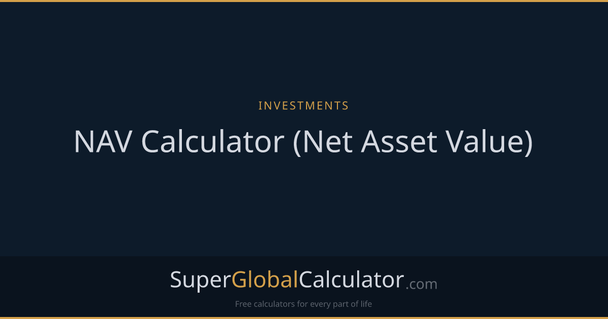 NAV Calculator (Net Asset Value)