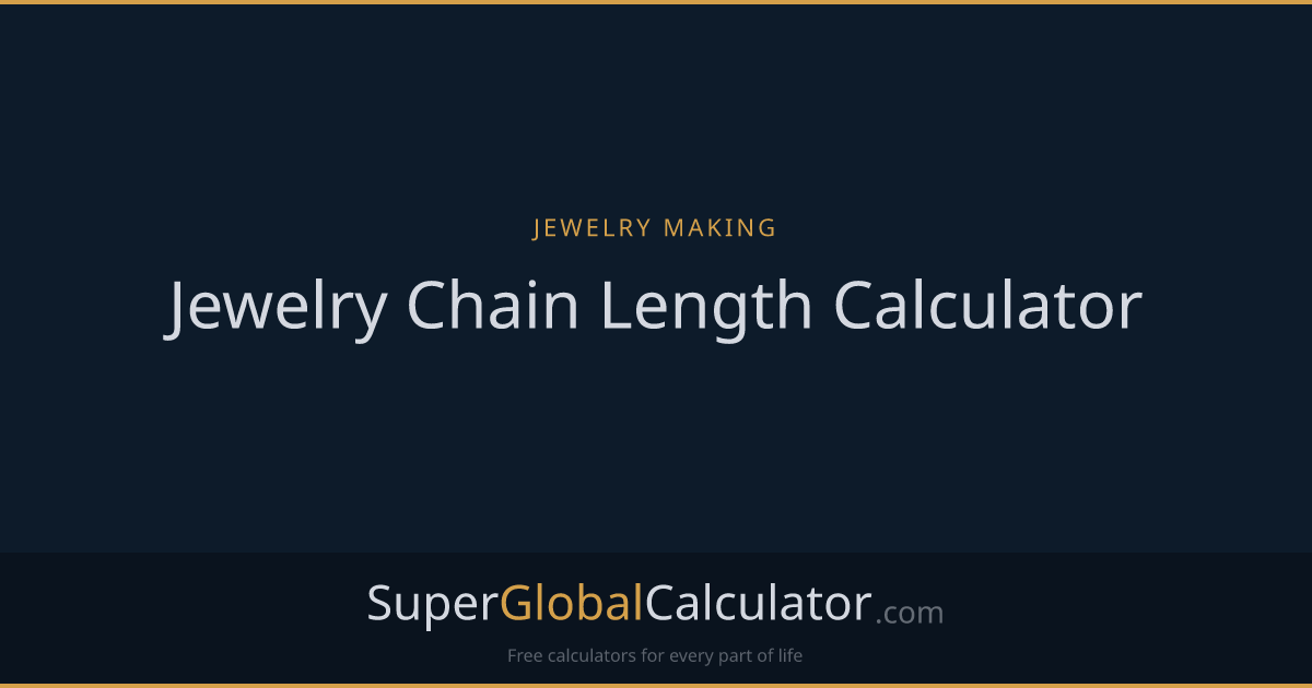 Jewelry Chain Length Calculator