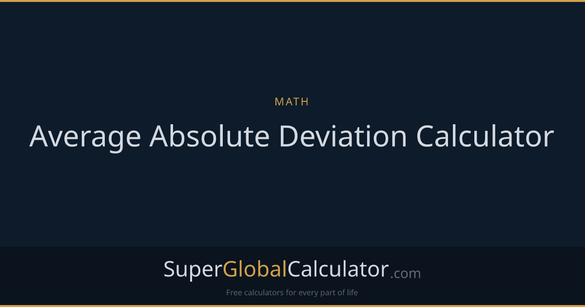 Average Absolute Deviation Calculator