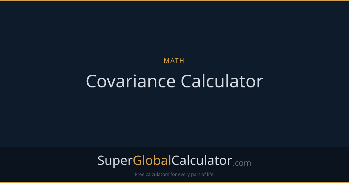 Covariance Calculator
