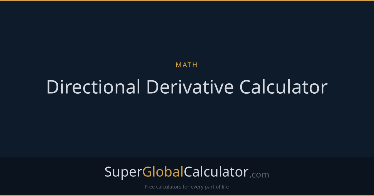 Directional Derivative Calculator