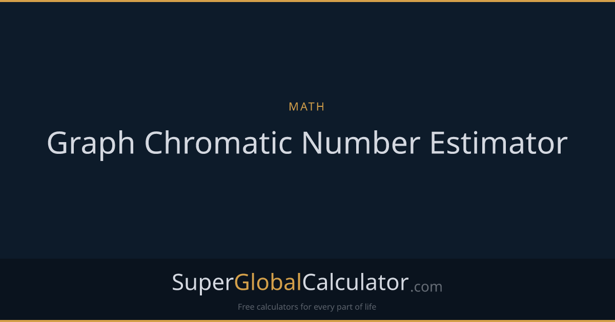 Graph Chromatic Number Estimator