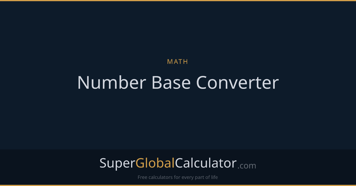 Number Base Converter