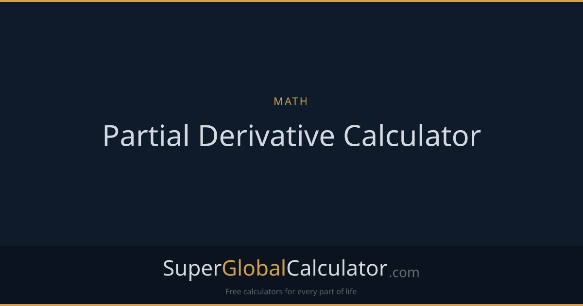 Partial Derivative Calculator