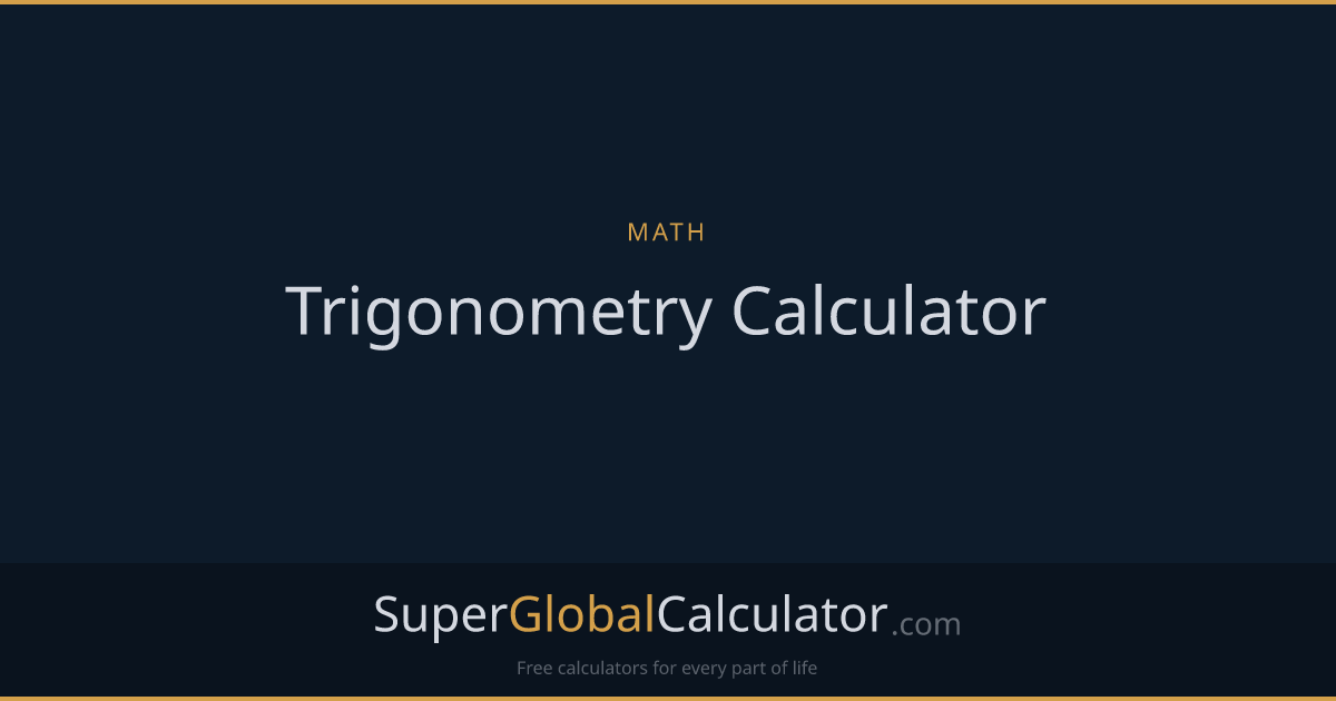 Trigonometry Calculator