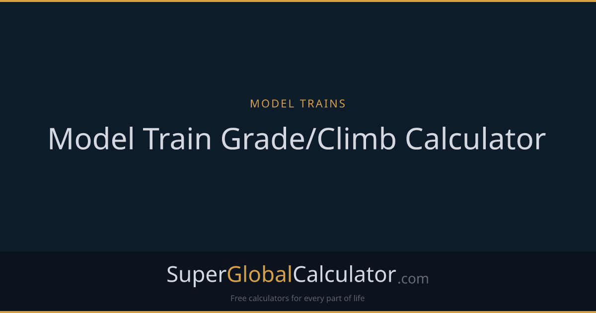 Model Train Grade/Climb Calculator