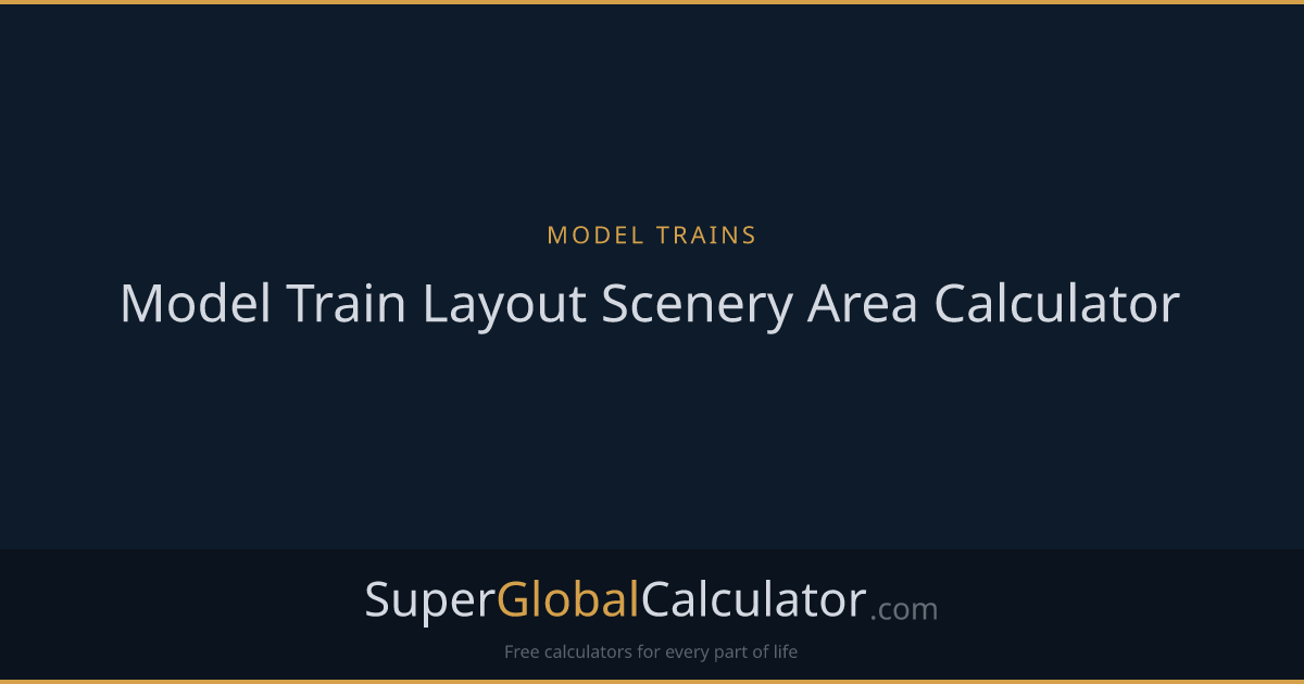 Model Train Layout Scenery Area Calculator