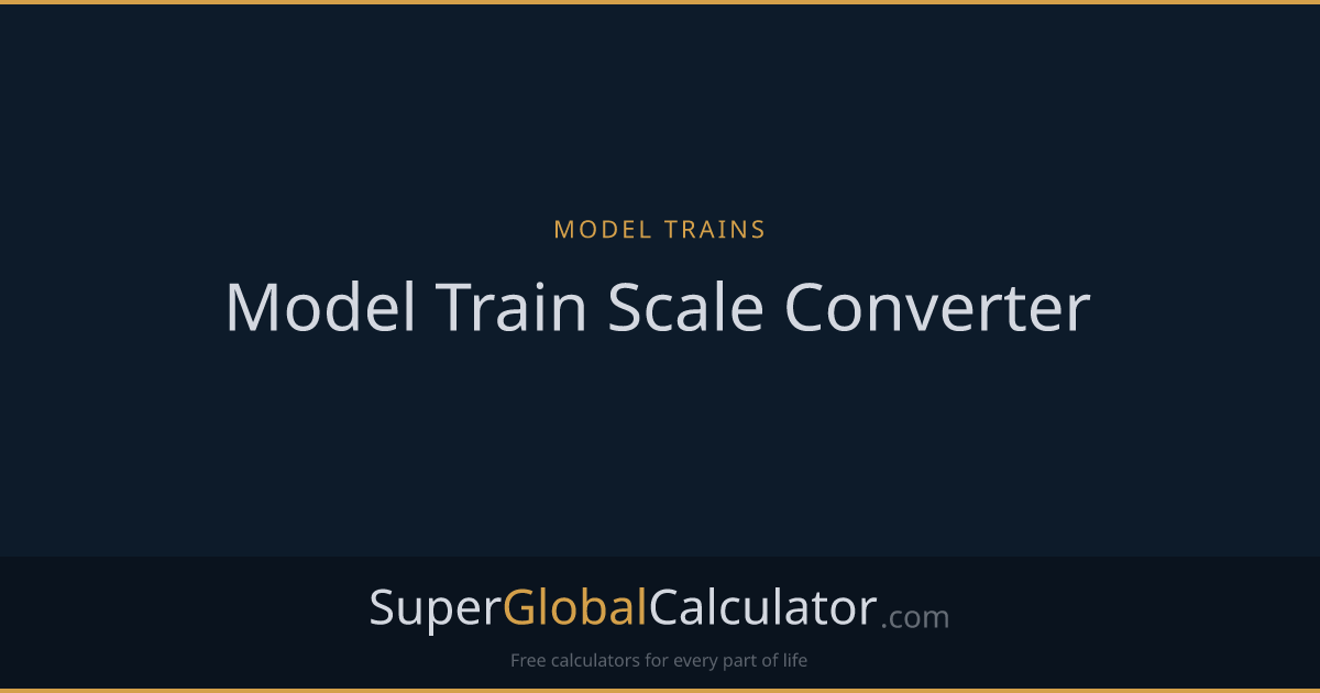 Model Train Scale Converter