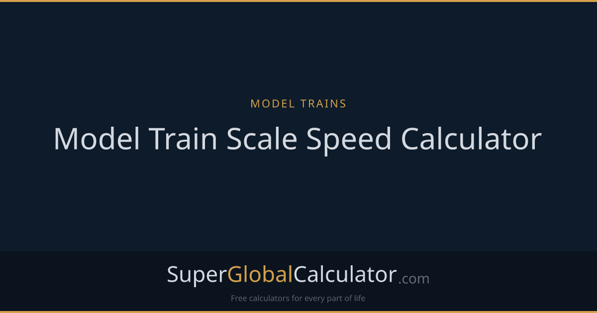 Model Train Scale Speed Calculator