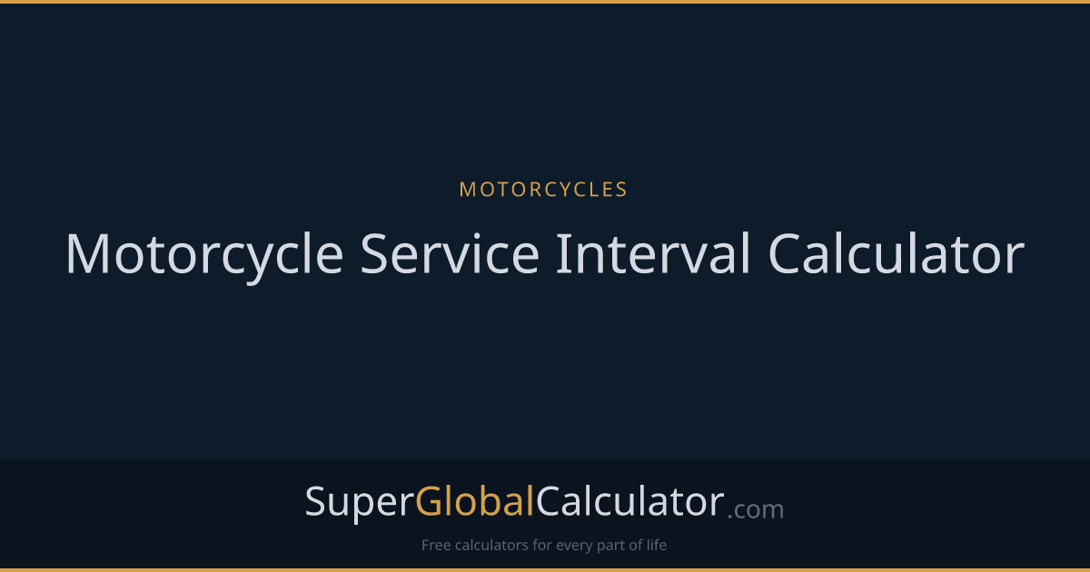Motorcycle Service Interval Calculator