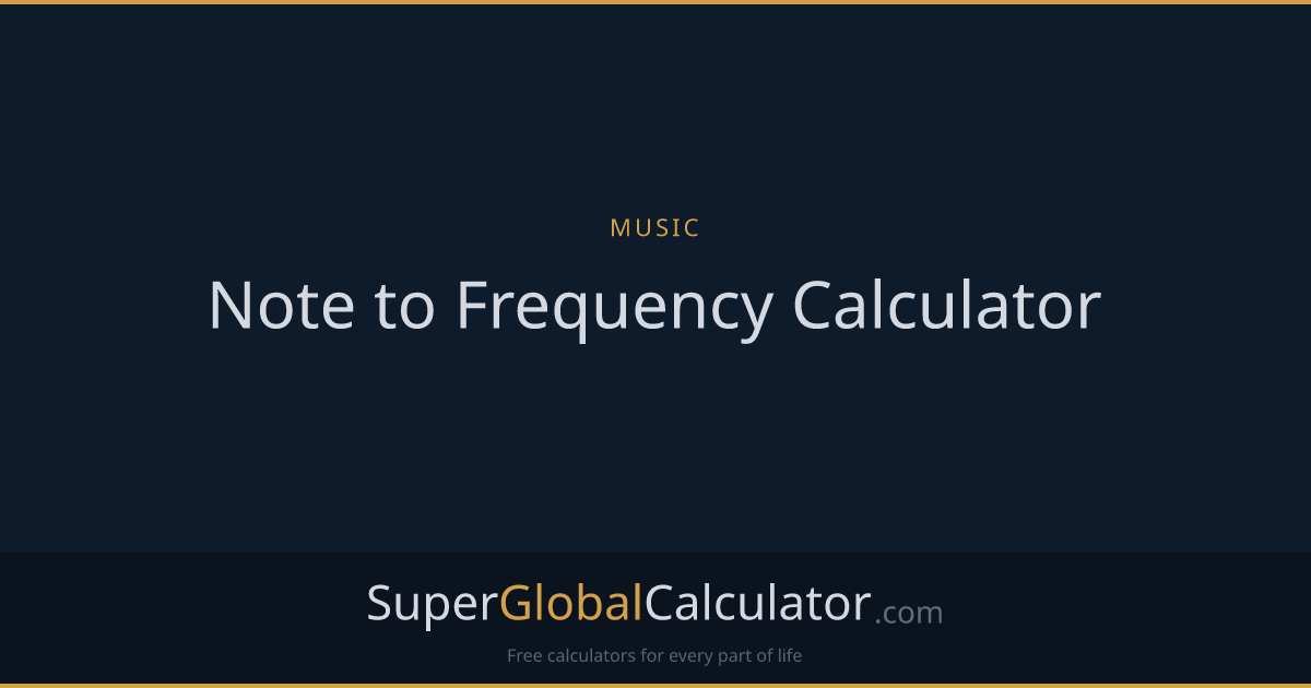 Note to Frequency Calculator