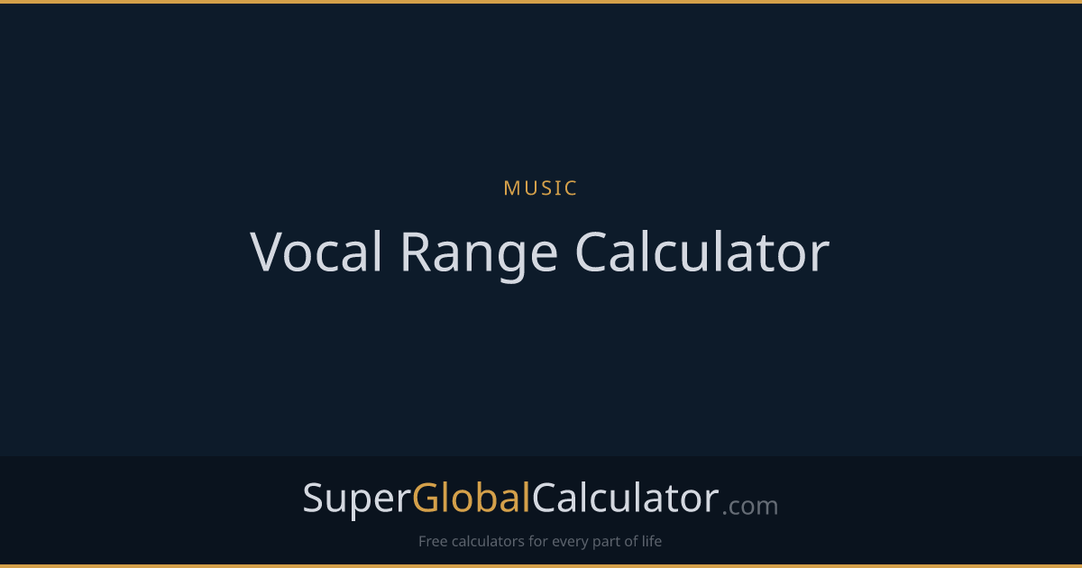Vocal Range Calculator