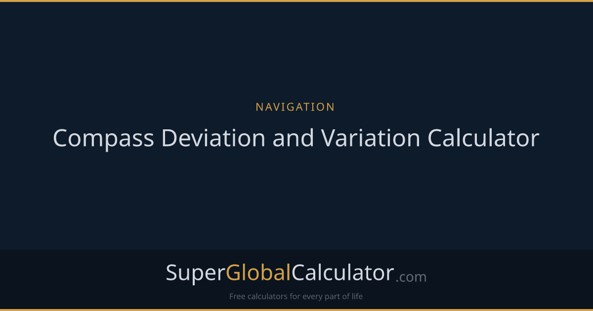 Compass Deviation and Variation Calculator