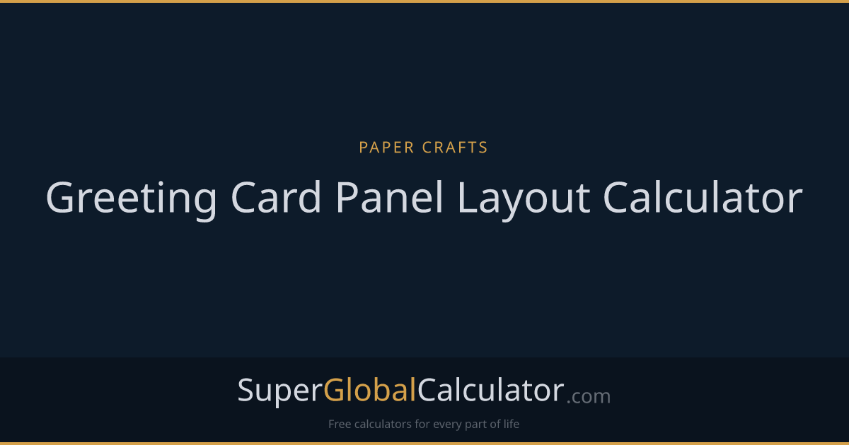Greeting Card Panel Layout Calculator