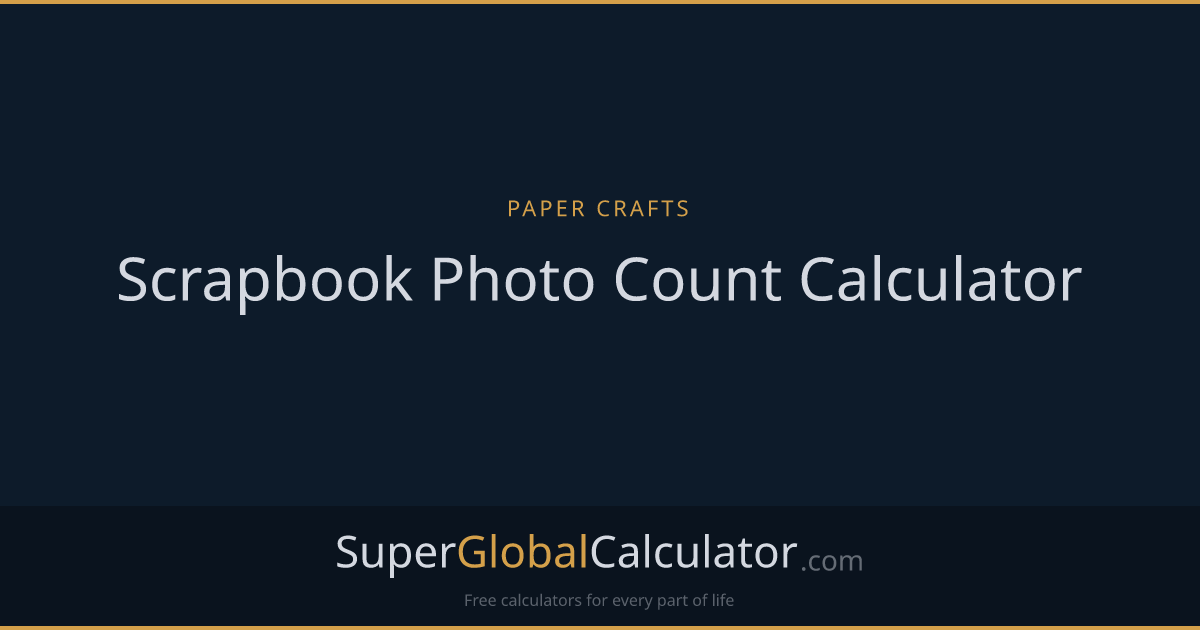 Scrapbook Photo Count Calculator