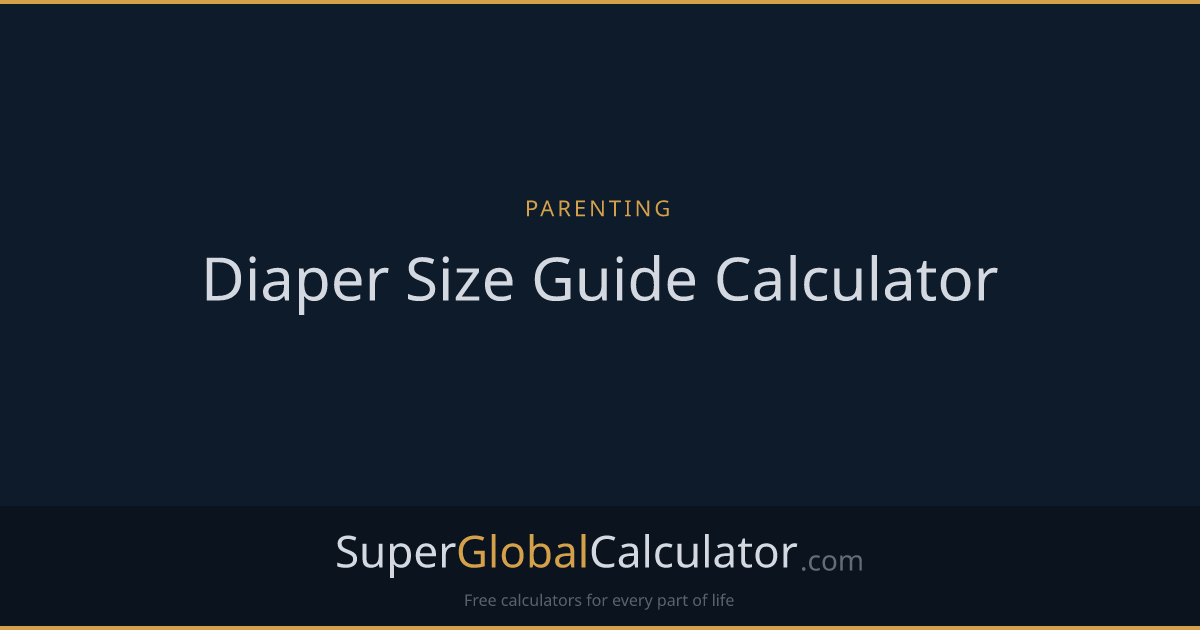 Diaper Size Guide Calculator