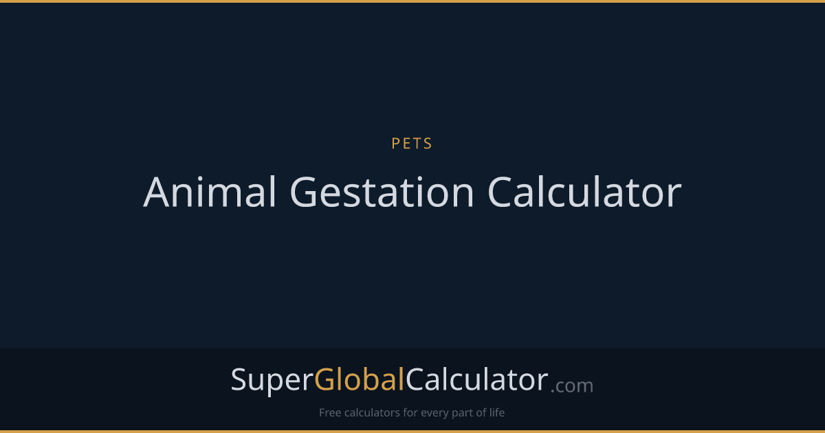 Animal Gestation Calculator