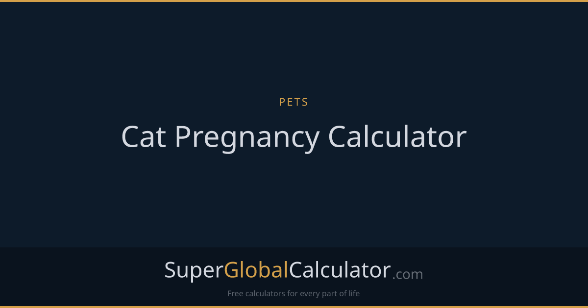 Cat Pregnancy Calculator