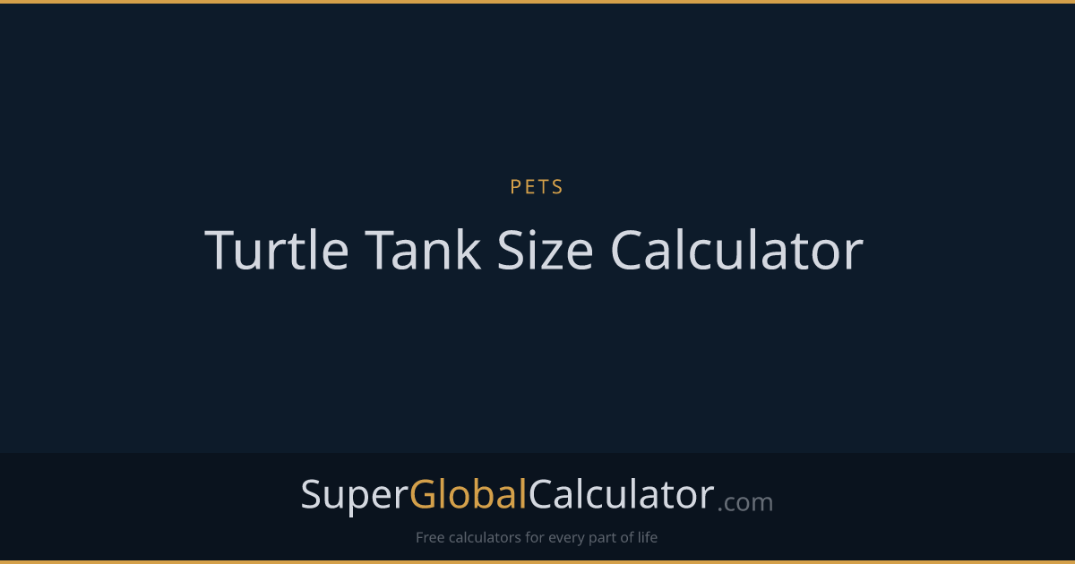 Turtle Tank Size Calculator
