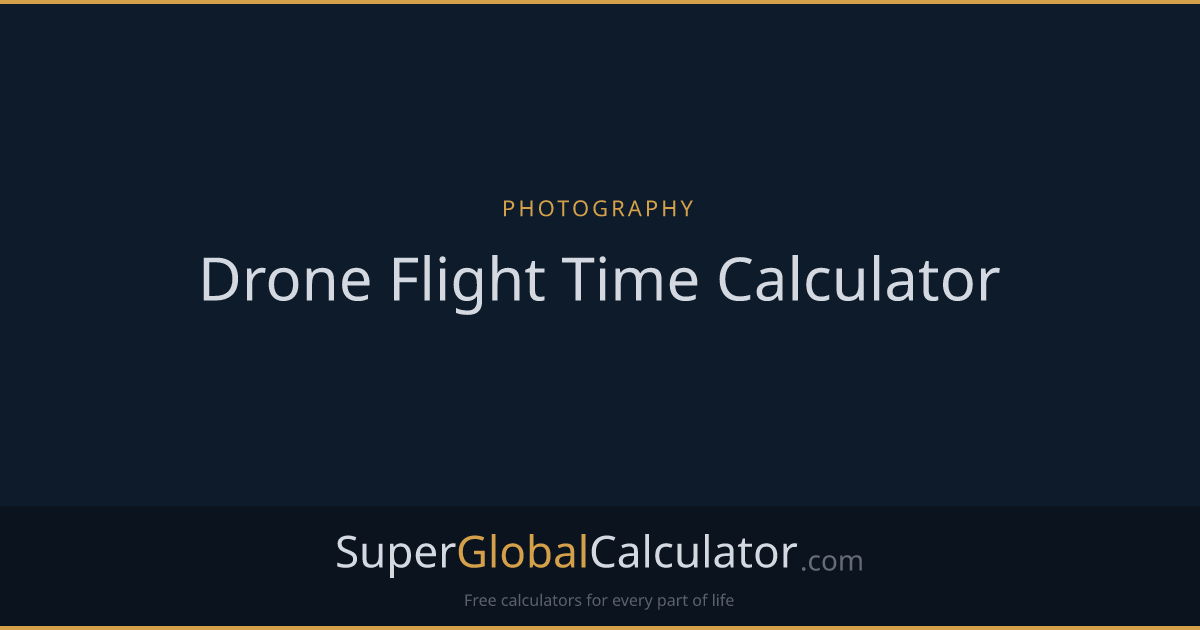 Drone Flight Time Calculator