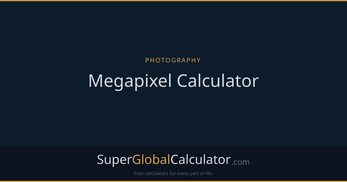 Megapixel Calculator