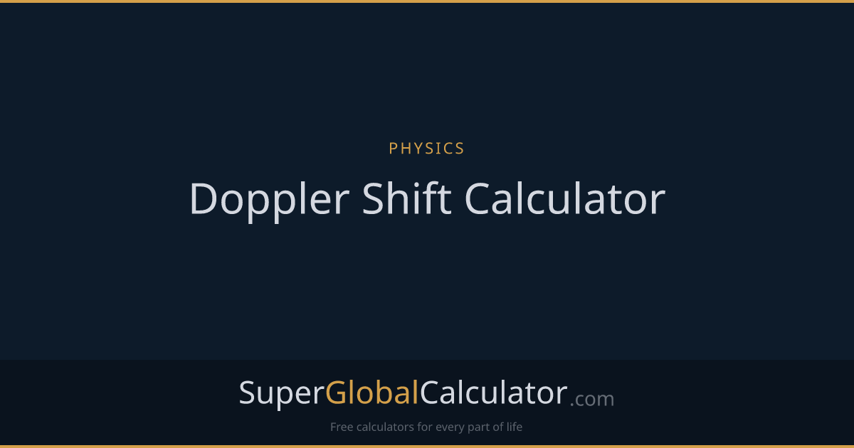 Doppler Shift Calculator