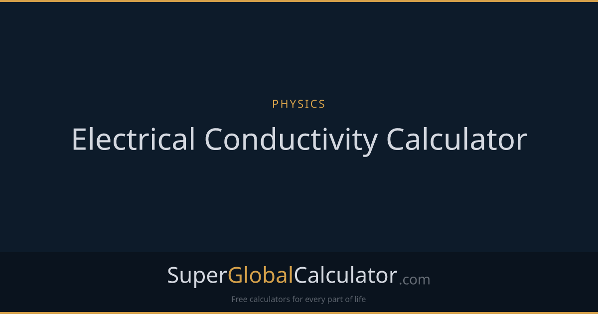 Electrical Conductivity Calculator