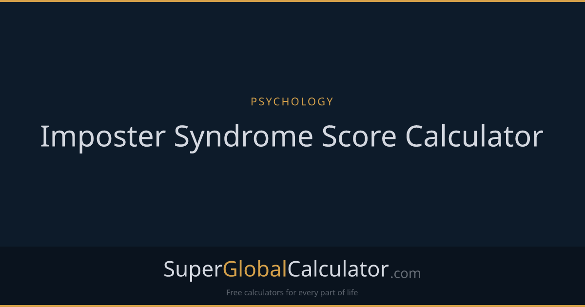 Imposter Syndrome Score Calculator