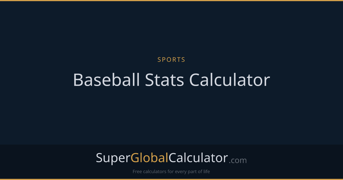 Baseball Stats Calculator