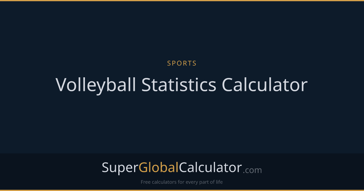 Volleyball Statistics Calculator