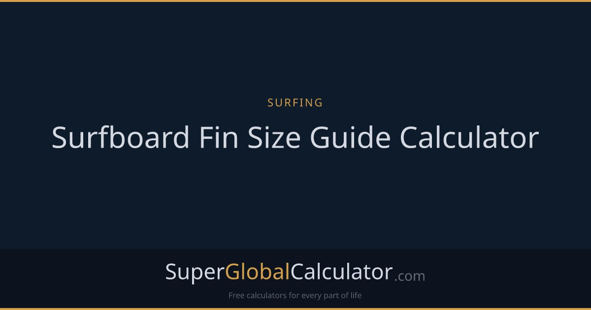 Surfboard Fin Size Guide Calculator