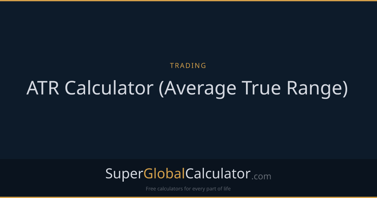 ATR Calculator (Average True Range)