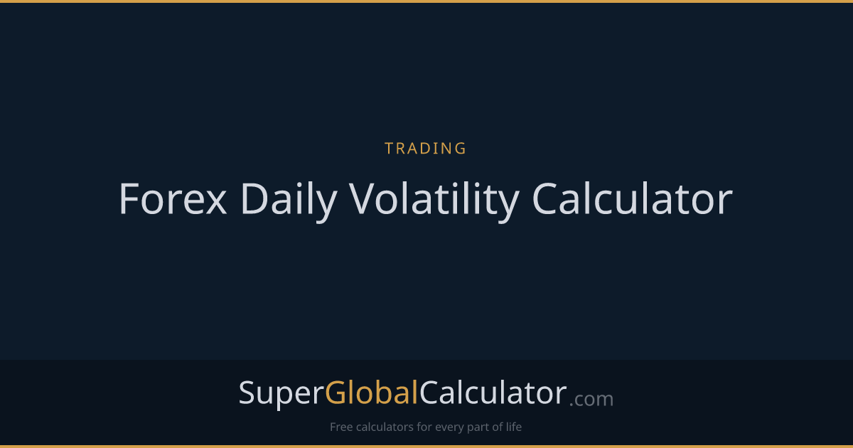 Forex Daily Volatility Calculator