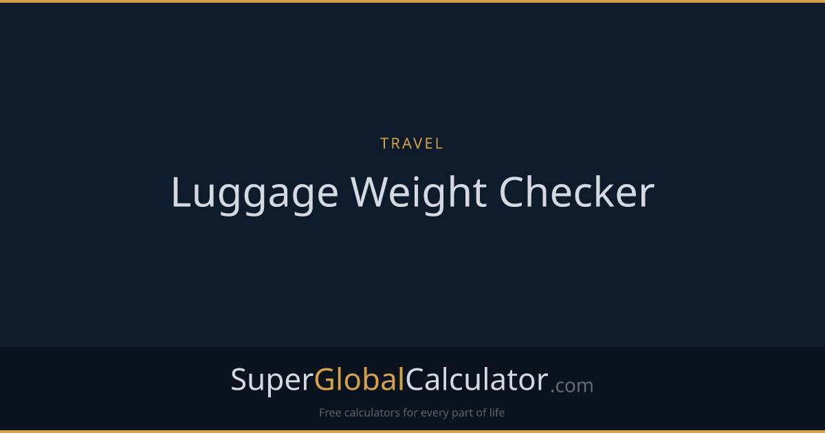 Luggage Weight Checker
