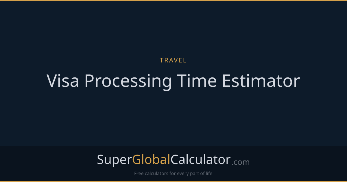 Visa Processing Time Estimator