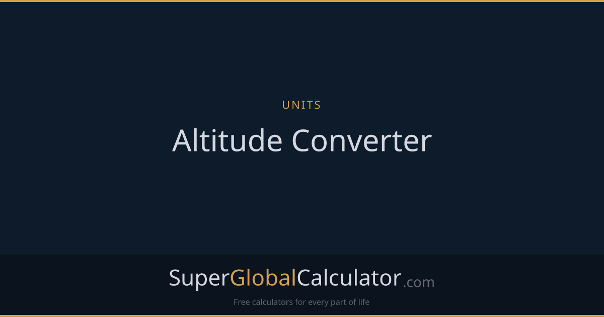 Altitude Converter