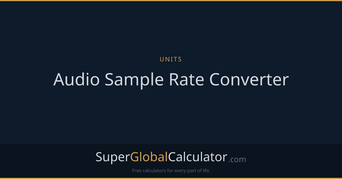Audio Sample Rate Converter