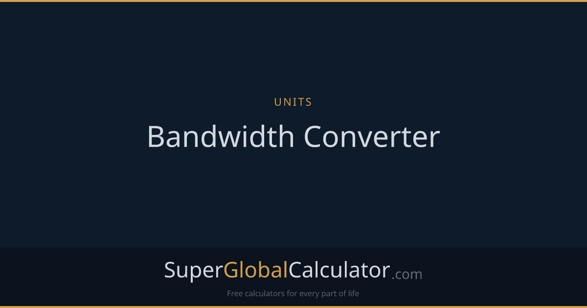 Bandwidth Converter