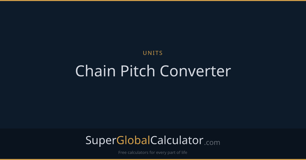 Chain Pitch Converter